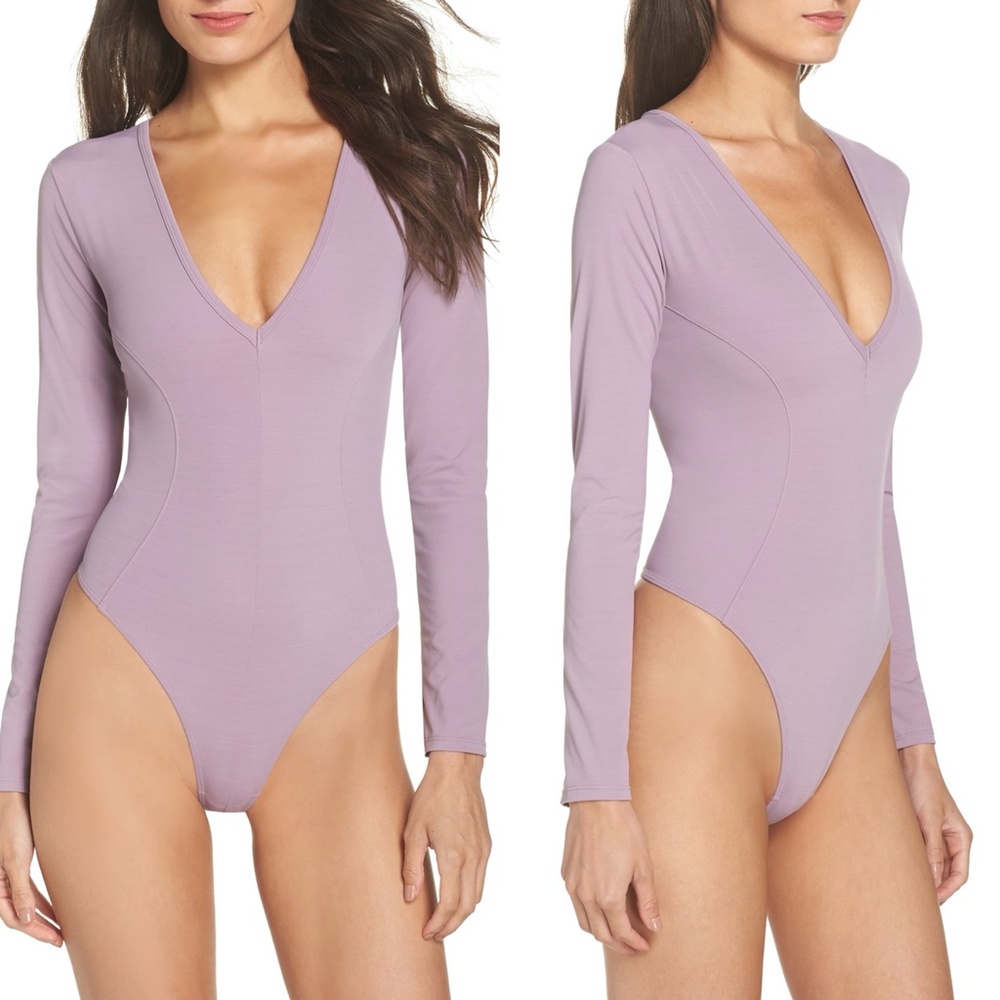 Free People Intimately Thong Bodysuit – Size Small – Lavender